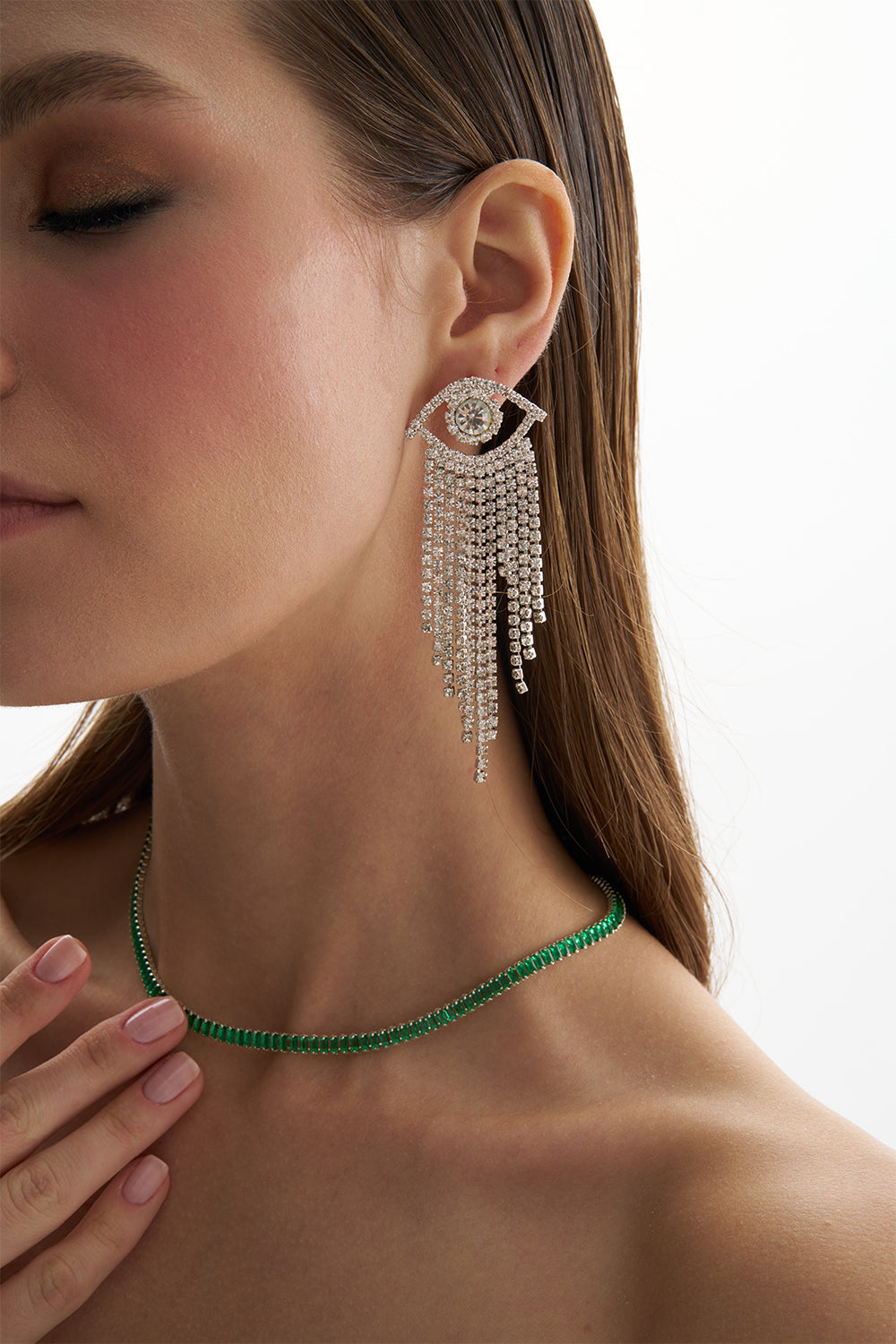 Lina Green Crystal Necklace