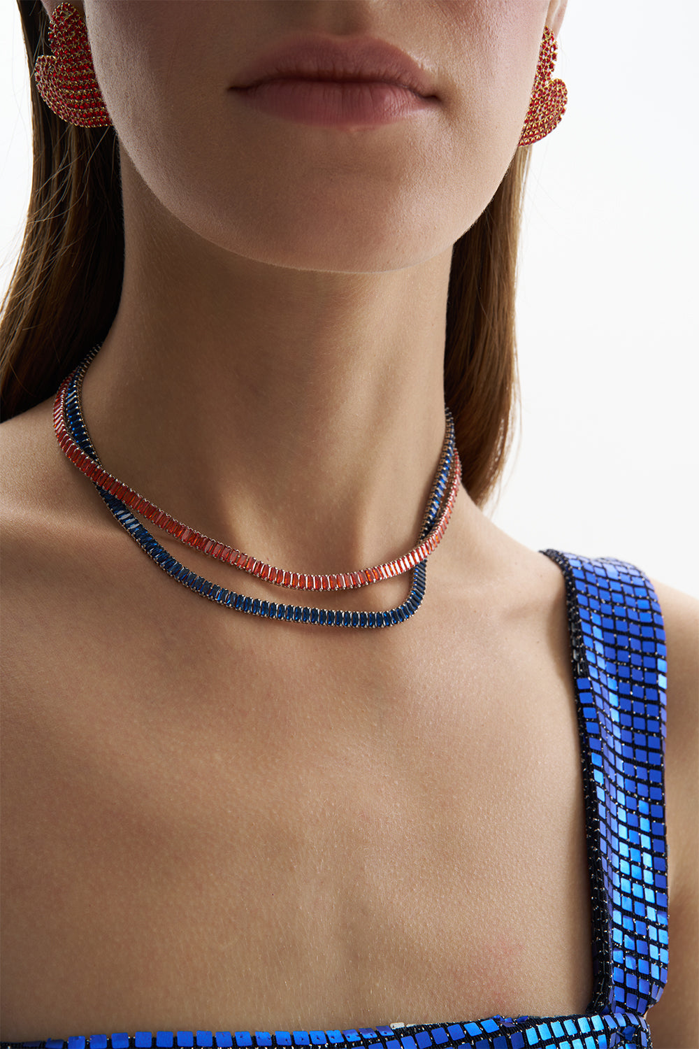 Lina Blue Crystal Necklace