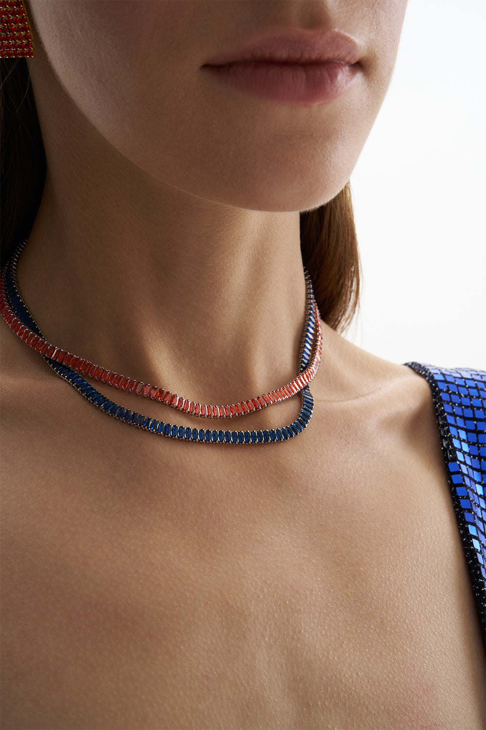 Lina Red Crystal Necklace