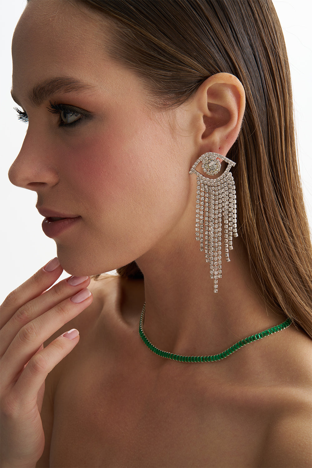 Lina Green Crystal Necklace
