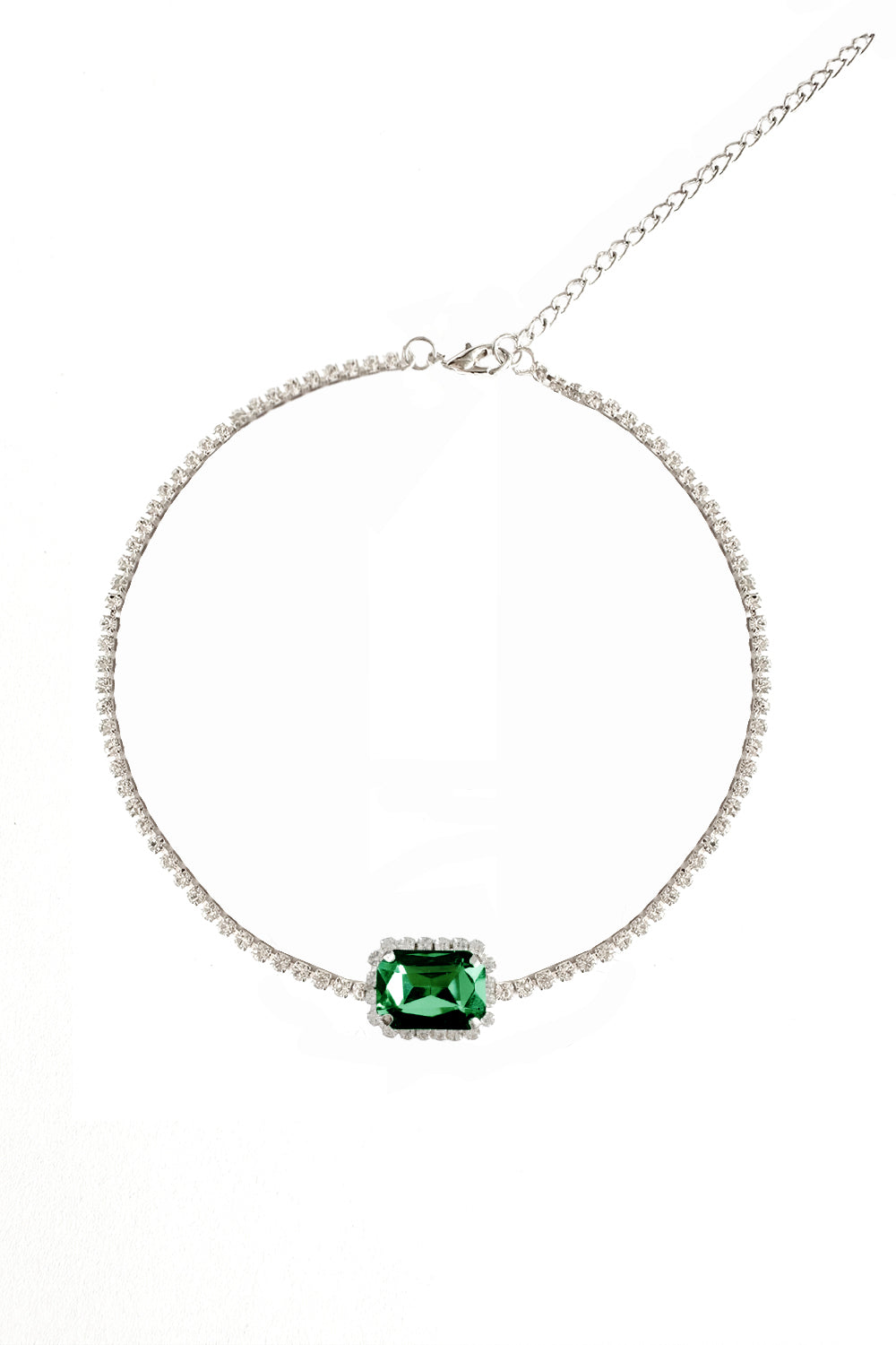 Luna Crystal Green Necklace