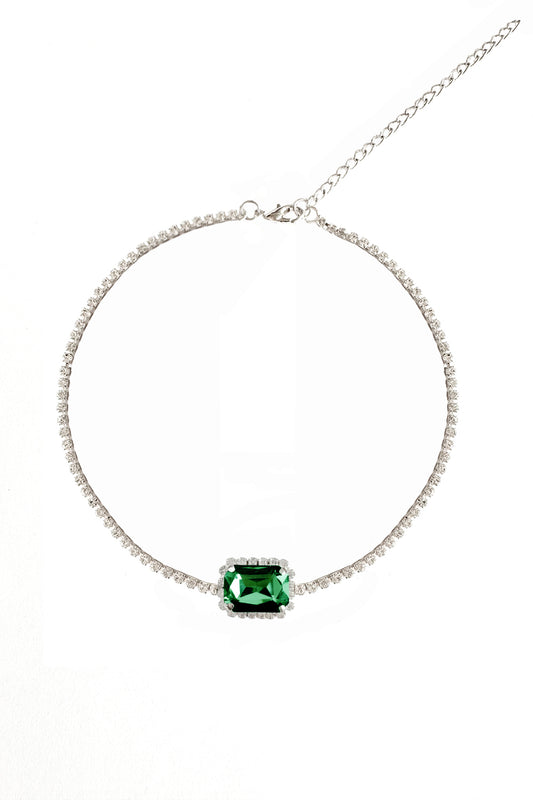 Luna Crystal Green Necklace