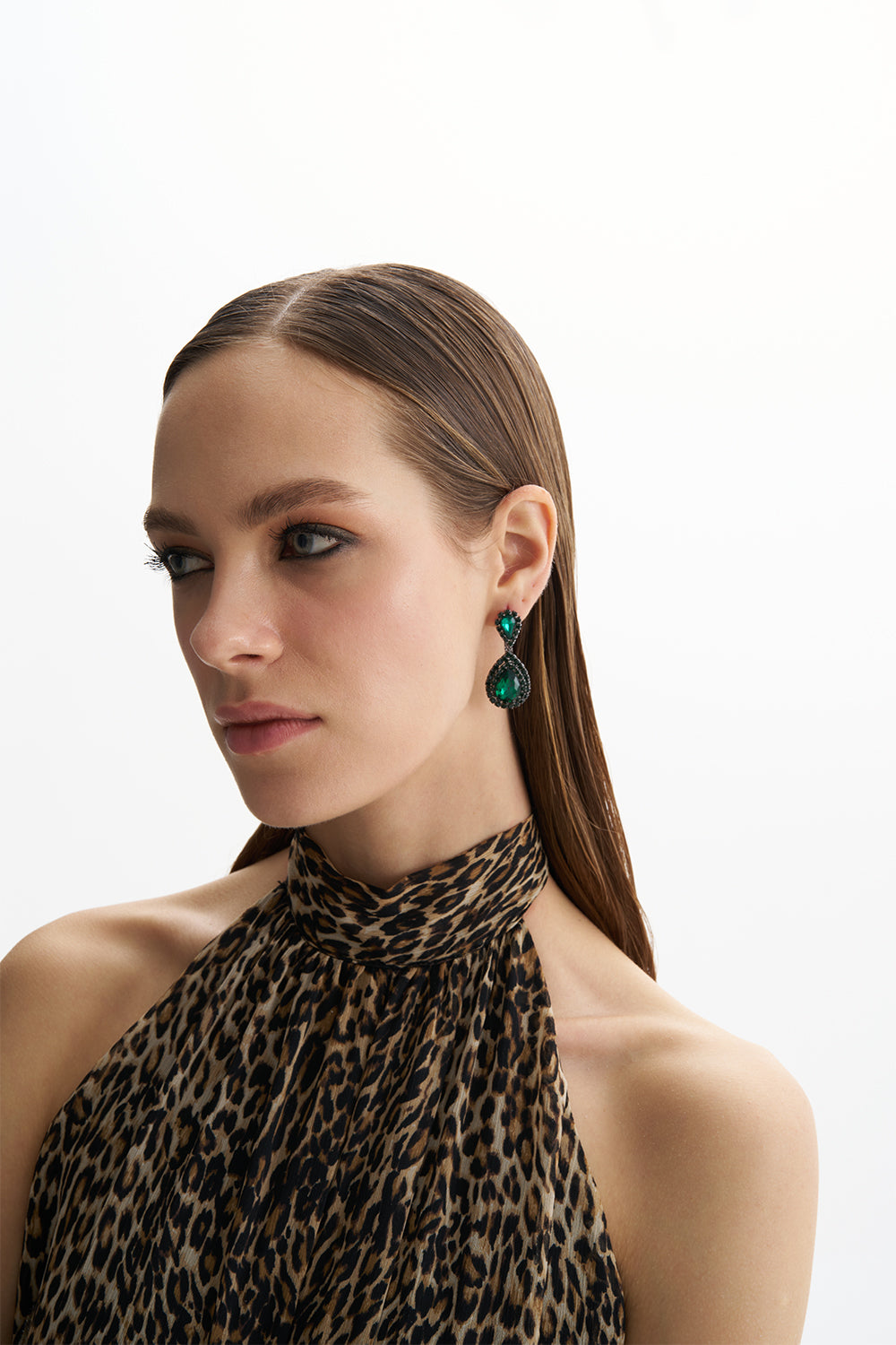 Nicole Green Crystal Drop Earring