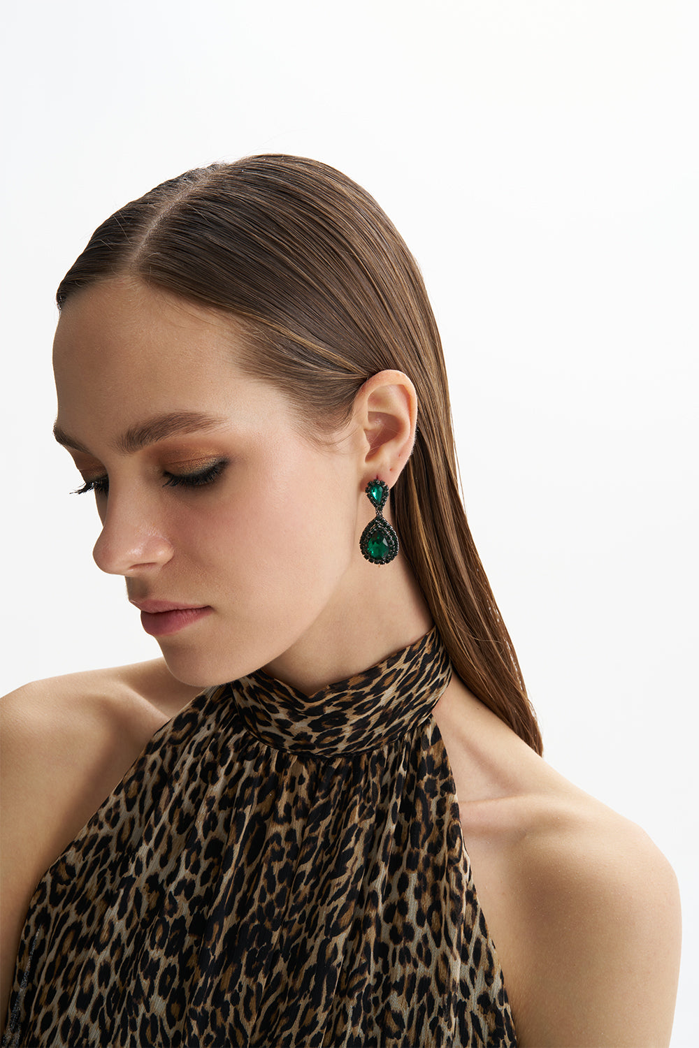 Nicole Green Crystal Drop Earring