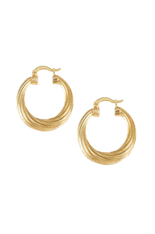 Iris Gold Hoop Earring