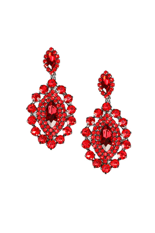Harper Red Crystal Earring