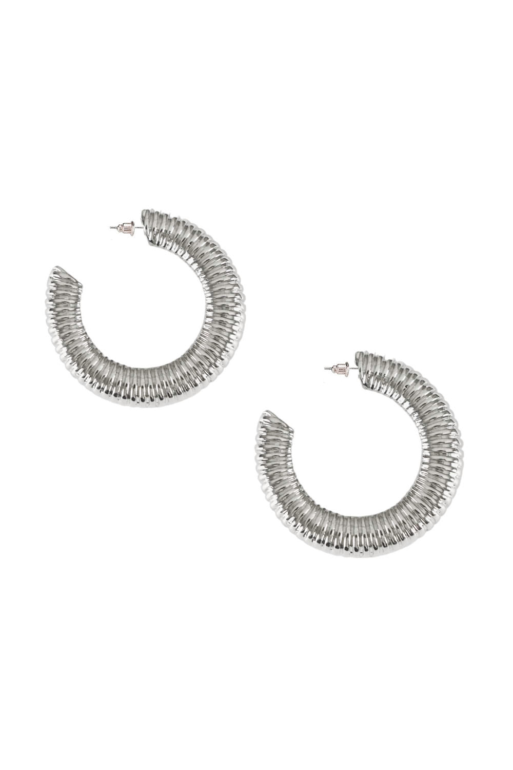 Iris Silver Hoop Earring