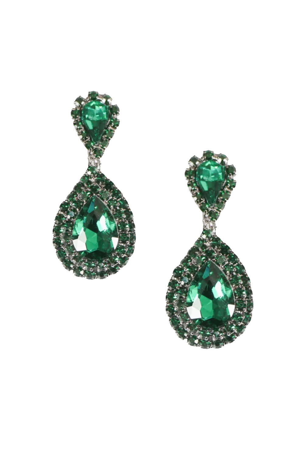 Nicole Green Crystal Drop Earring