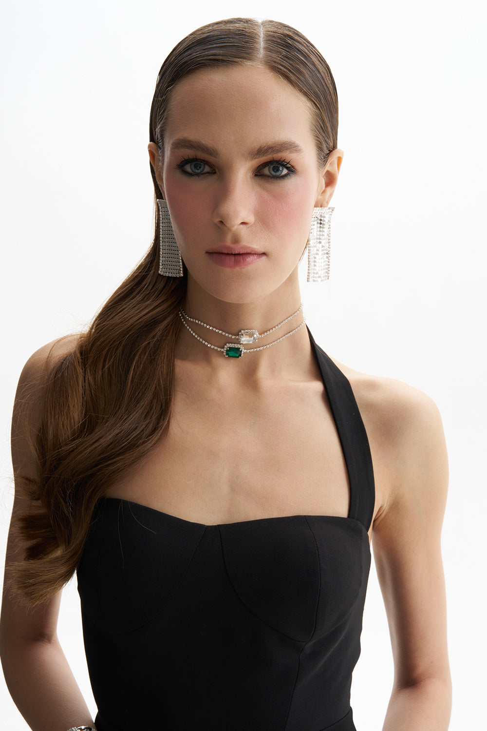 Luna Crystal Green Necklace